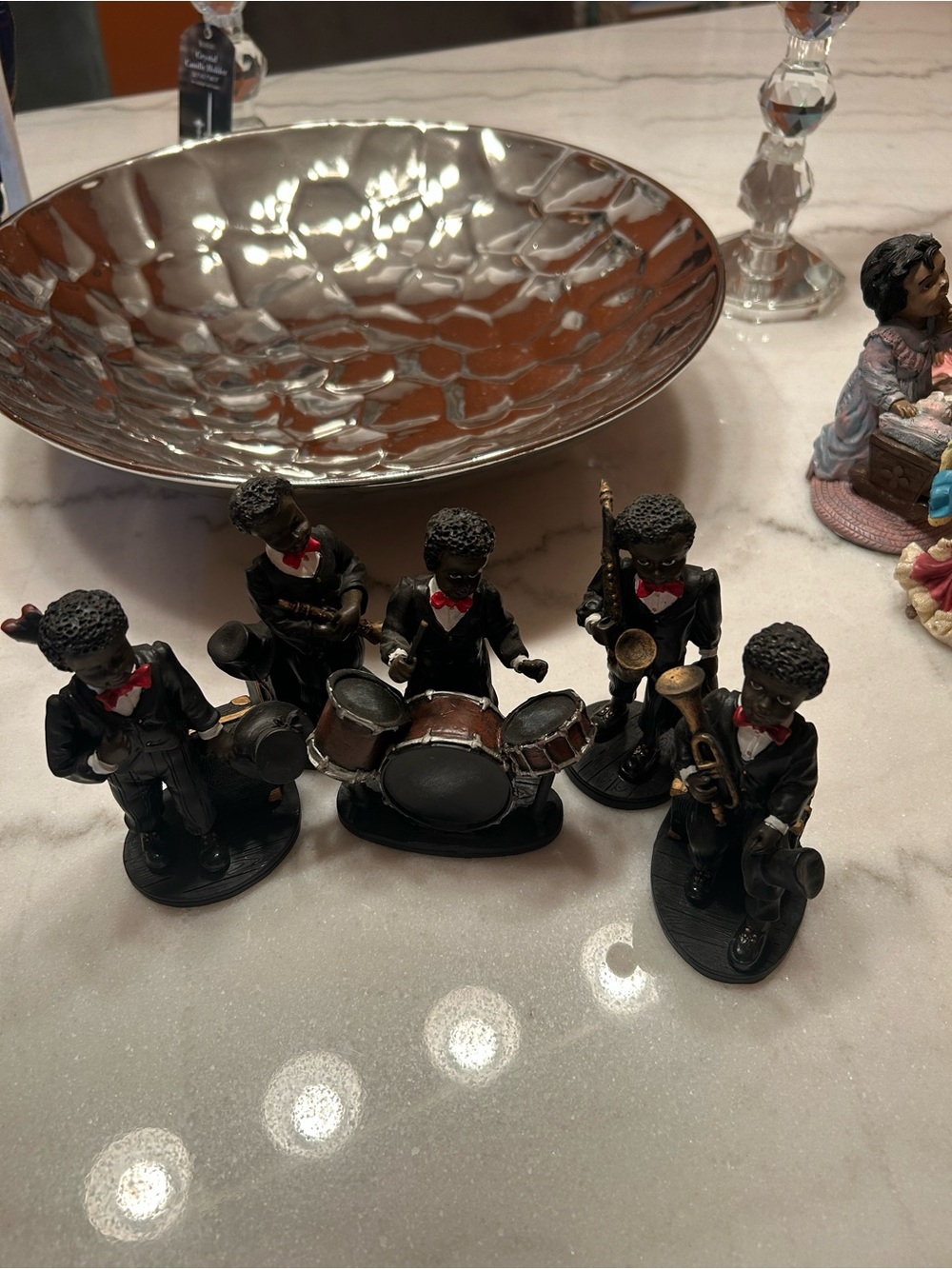 Black Ceramic Jazz Band Figurine Set - Home Accents
